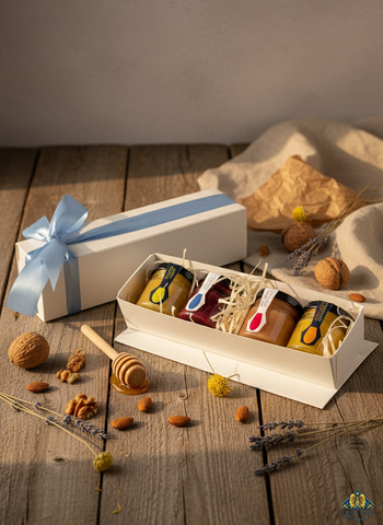 メルヴィータ感謝ギフトBOX Brave Honey Gift Set 4×50 | Brave Honey | Natural Honey Gift Box