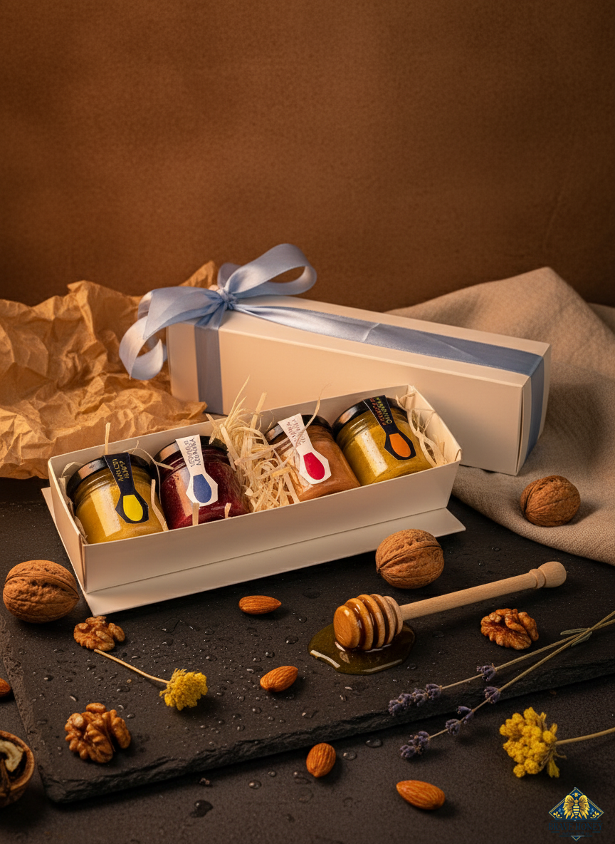 メルヴィータ感謝ギフトBOX Brave Honey Gift Set 4×50 | Brave Honey | Natural Honey Gift Box