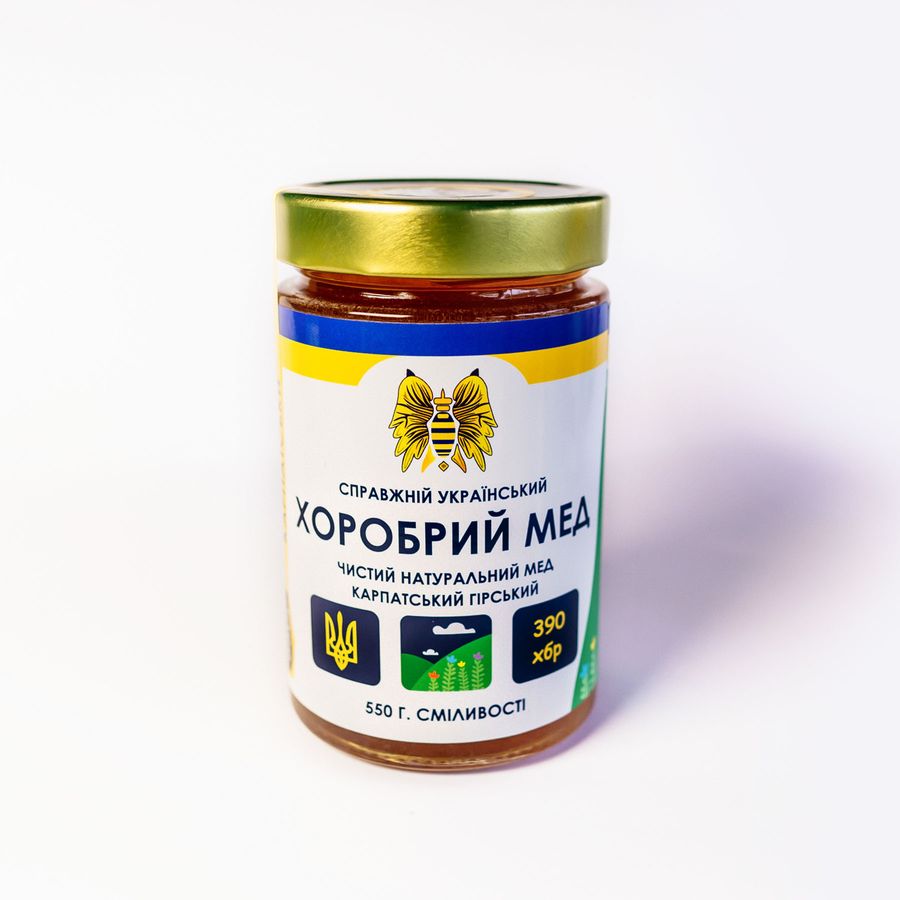 Brave Carpathian mountain honey, 550 gr