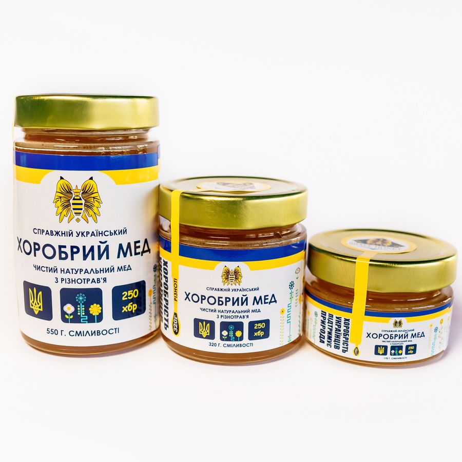 Brave honey from various herbs, 170 gr