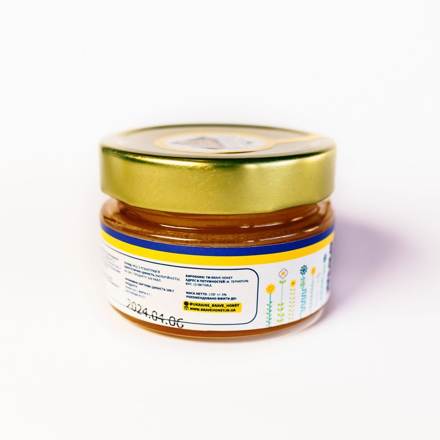 Brave honey from various herbs, 170 gr