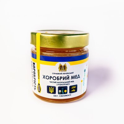 Brave honey from various herbs, 320 gr